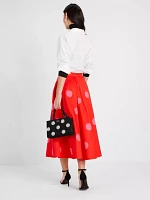 Giant Dot Faille Skirt