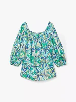 Anemone Floral Off-the-shoulder Top