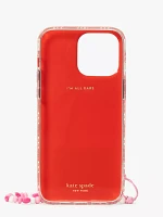 Sam Icon Glitter Gingham iPhone 14 Pro Max Wristlet Case