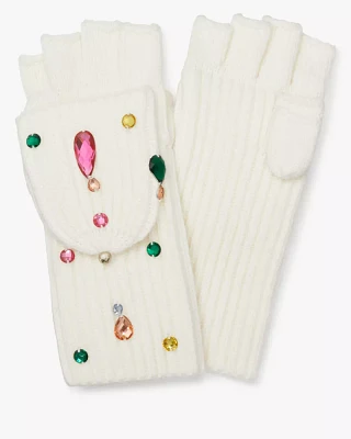 Embellished Pop Top Gloves