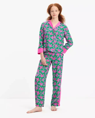 Floral Vines Long Pj Set