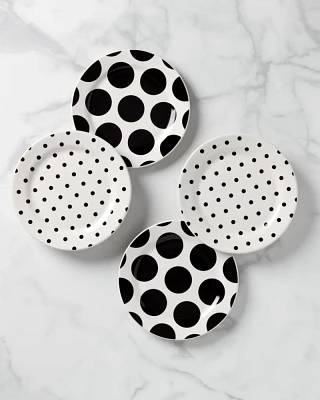 On The Dot 4-piece Accent Plate Set