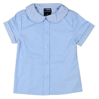 Short Sleeve Peter Pan Collar Blouses