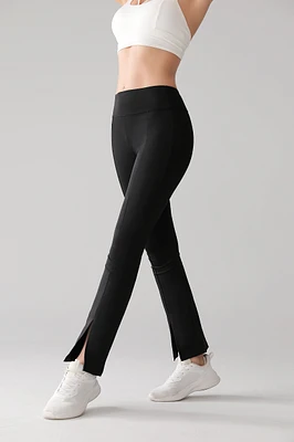 High Waist Split Hem Leggings