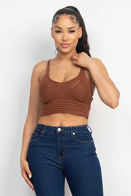 Knitted Cami Sweater Tank Top