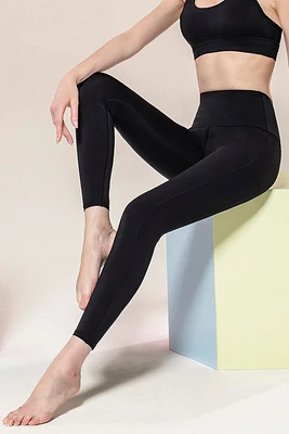 High Waisted Four-Way Stretch Pocket Legging