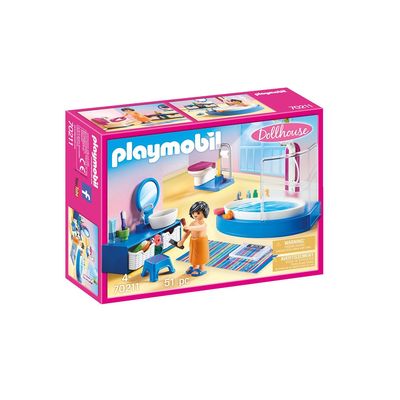 Salle de bain avec baignoire Playmobil Dollhouse 70211