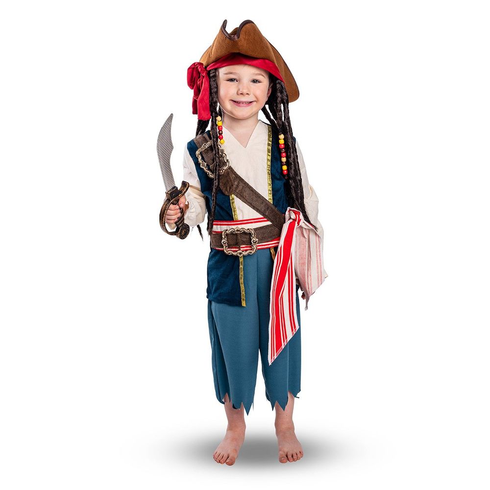 Déguisement deluxe Captain Jack : Taille / ans