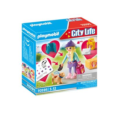 Mannequin avec chien Playmobil City Life 70595