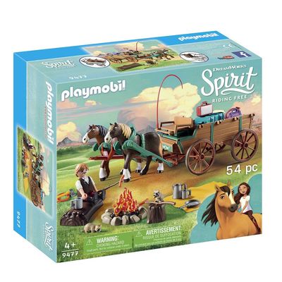Jim et charrette Playmobil DreamWorks Spirit Riding Free 9477