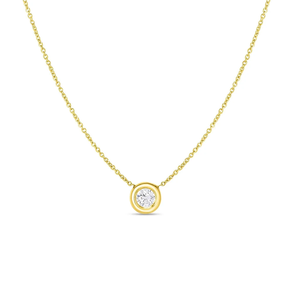 DIAMOND SOLITAIRE NECKLACE - La Maison Monaco