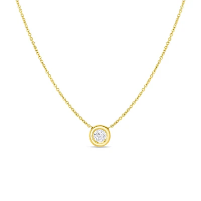 DIAMOND SOLITAIRE NECKLACE - La Maison Monaco