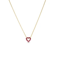 DIA RUBY REVERSIBLE HEART NECKLACE - La Maison Monaco