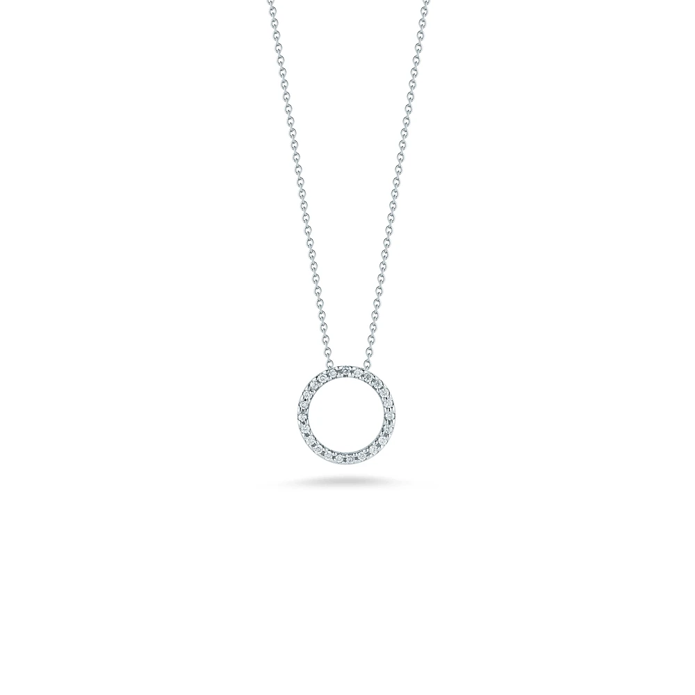 TINY TREASURES SMALL DIAMOND CIRCLE NECKLACE - La Maison Monaco