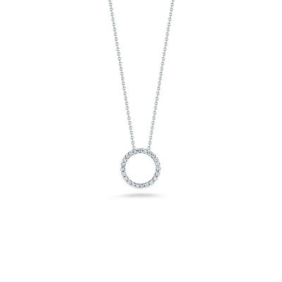 TINY TREASURES SMALL DIAMOND CIRCLE NECKLACE - La Maison Monaco