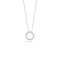 TINY TREASURES SMALL DIAMOND CIRCLE NECKLACE - La Maison Monaco