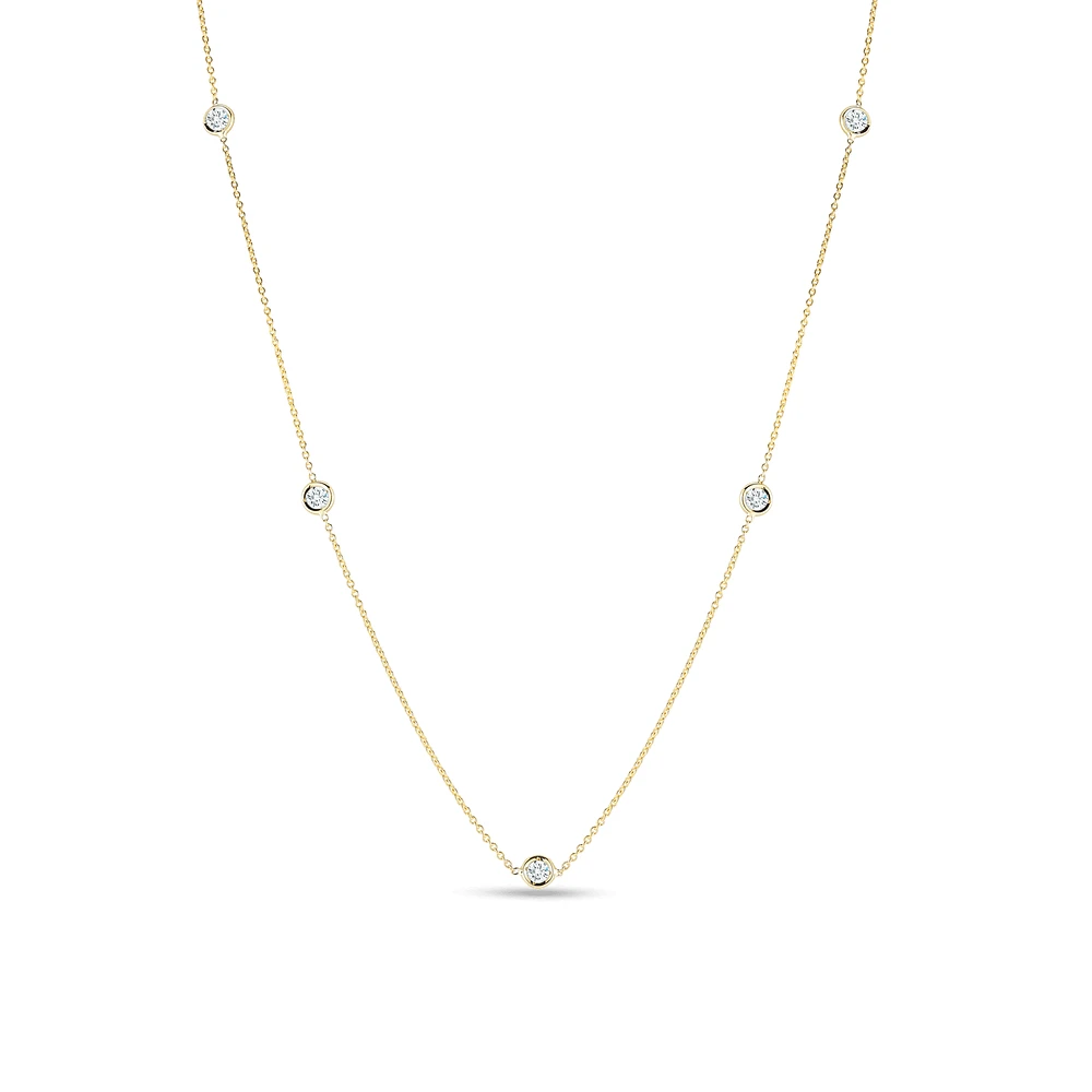 DIAMONDS BY THE INCH 5 STATION NECKLACE - La Maison Monaco