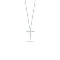 TINY TREASURES DIAMOND SLIVER CROSS NECKLACE - La Maison Monaco