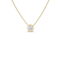 BEZEL SET DIAMOND SOLITAIRE 20 INCH NECKLACE - La Maison Monaco