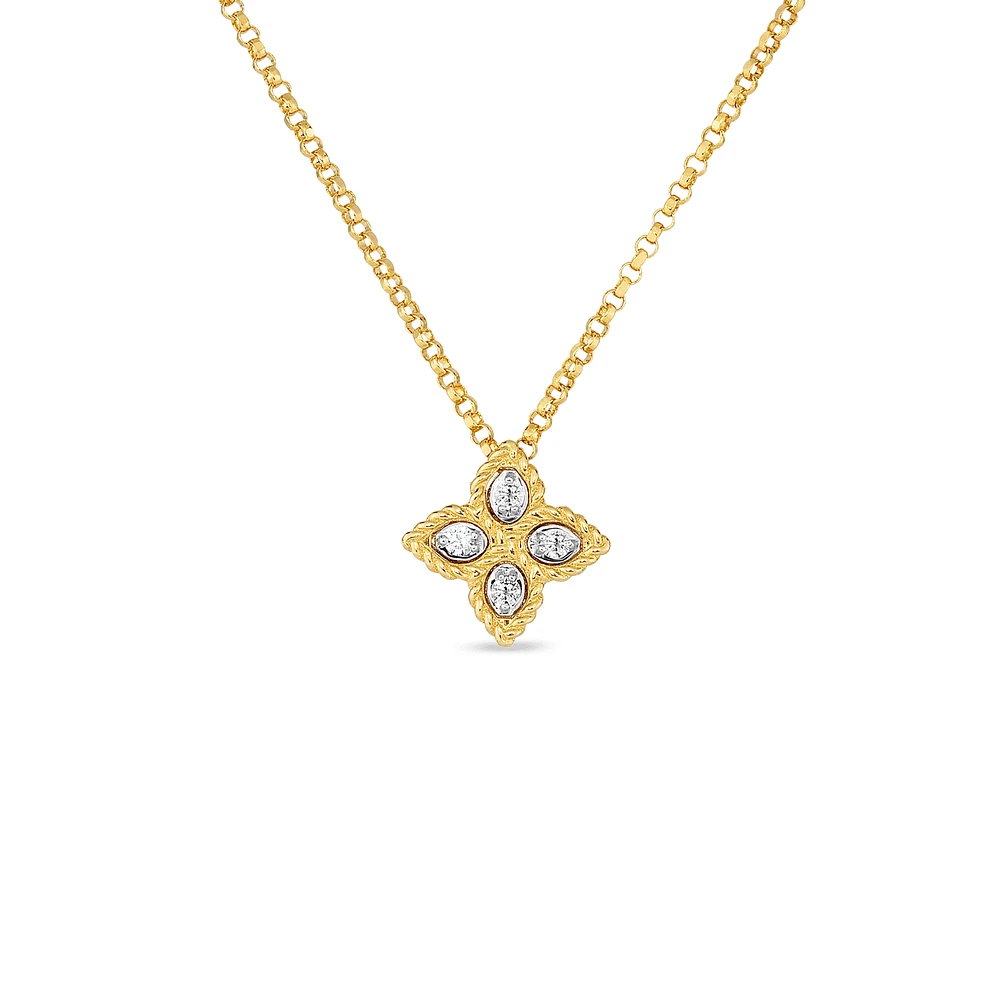 PRINCESS FLOWER DIAMOND NECKLACE