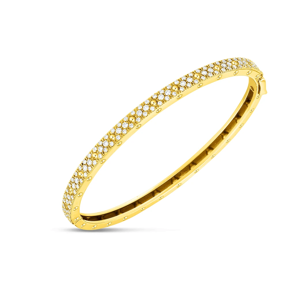 POIS MOIS PAVE OVAL BANGLE - La Maison Monaco