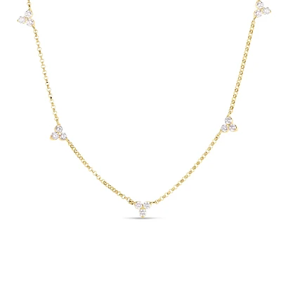 DIAMONDS BY THE INCH 5 STATION FLOWER NECKLACE - La Maison Monaco