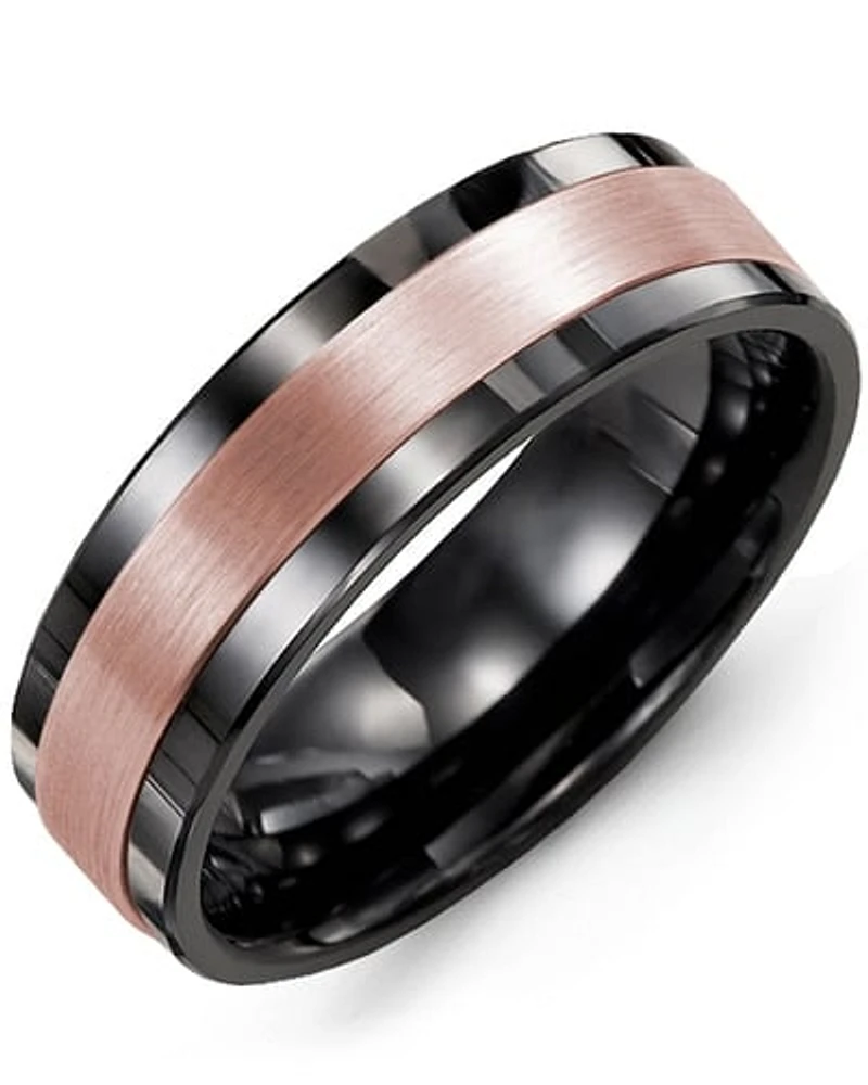 Men's Plain Satin Finish Wedding Band