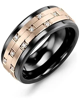 Men's Scattered Diamond Wedding Ring