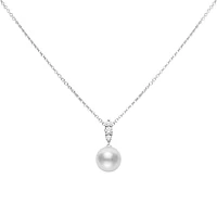 Morning Dew White South Sea Cultured Pearl Pendant in 18K White Gold - La Maison Monaco