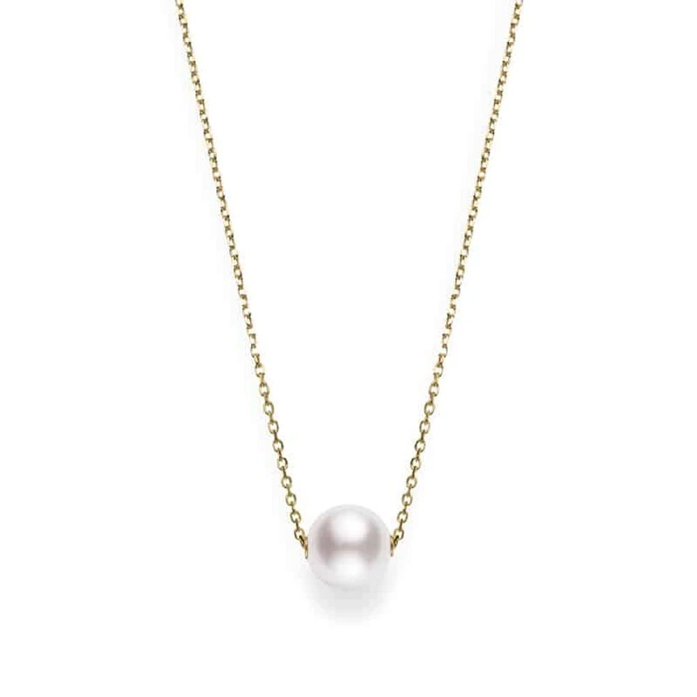 Akoya Cultured Single Pearl Pendant in 18K Gold