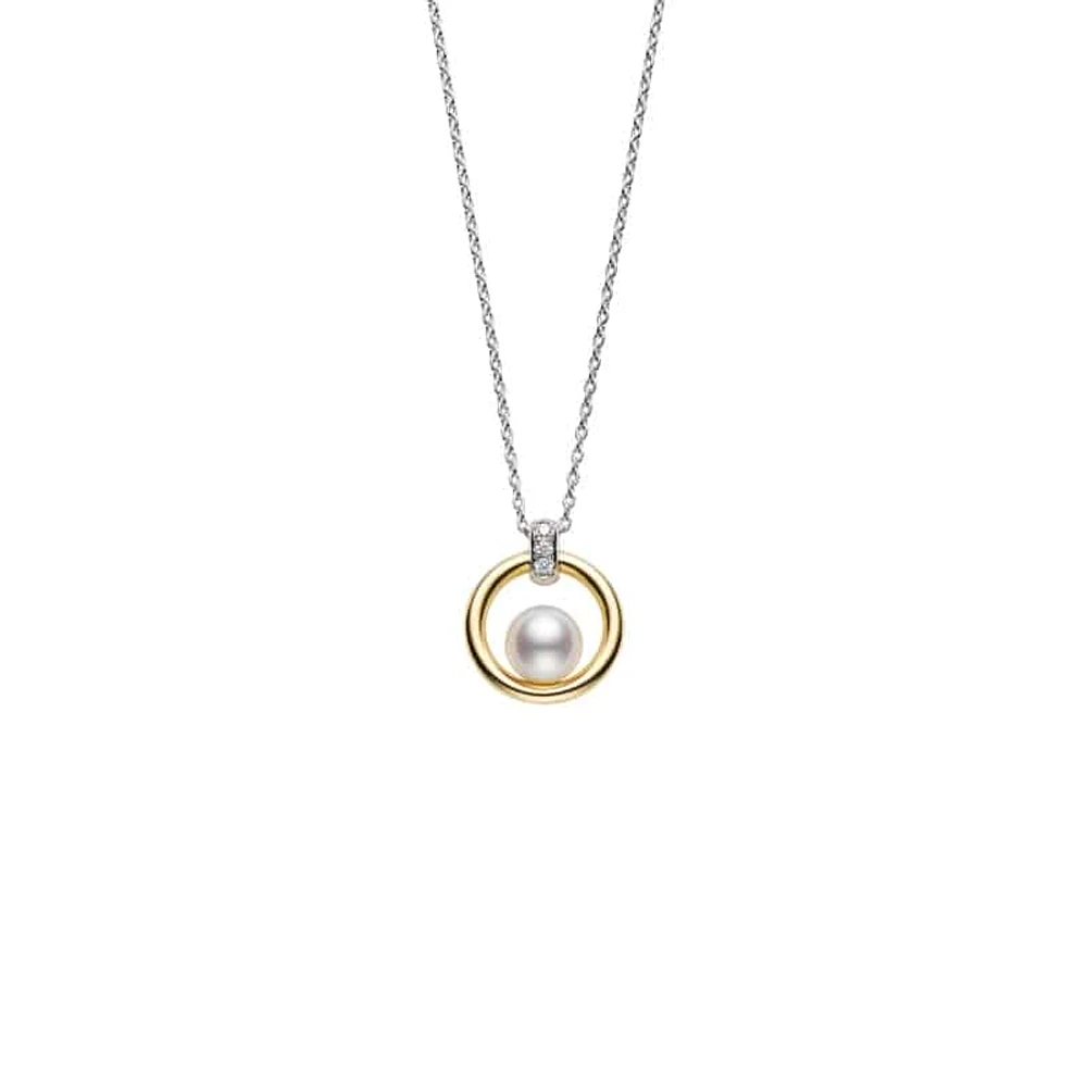 Akoya Cultured Pearl Circle Pendant - La Maison Monaco