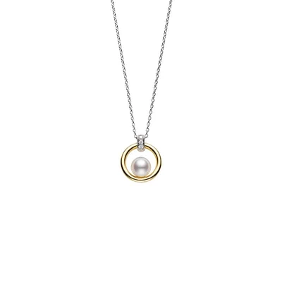 Akoya Cultured Pearl Circle Pendant - La Maison Monaco