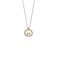 Akoya Cultured Pearl Circle Pendant - La Maison Monaco