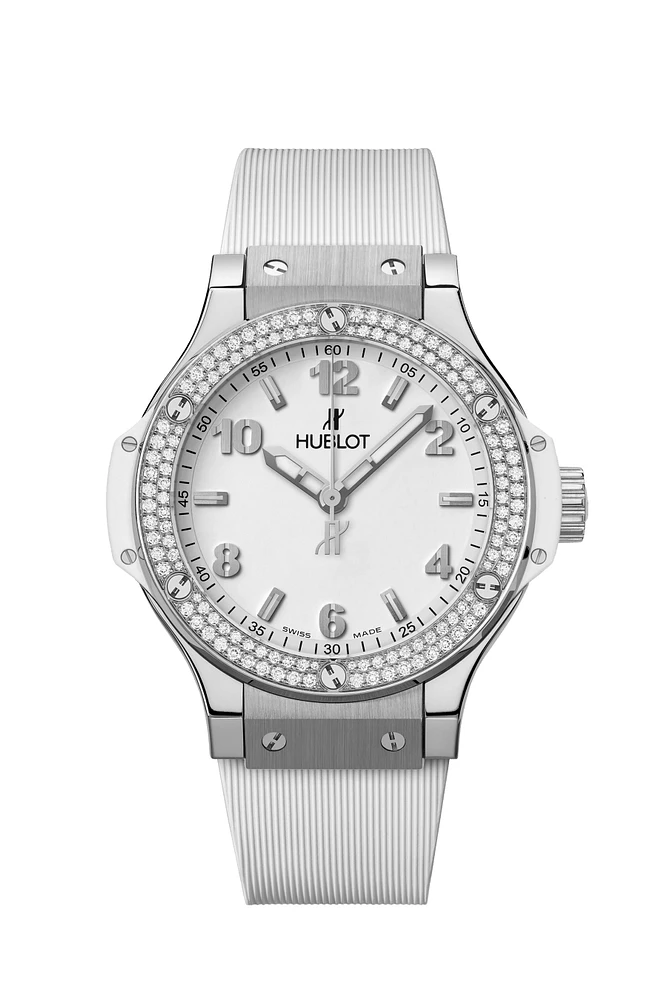 Big Bang Steel White Diamonds 38 mm - La Maison Monaco