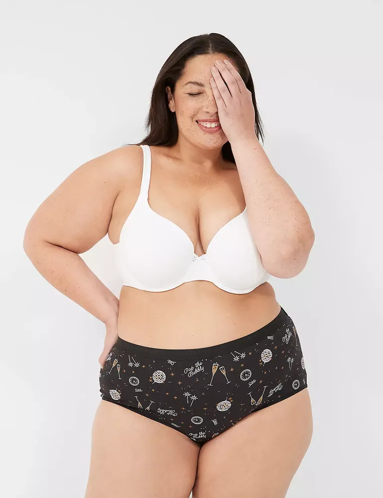 Lane Bryant Cotton Full Brief Panty / Pop The Bubbly