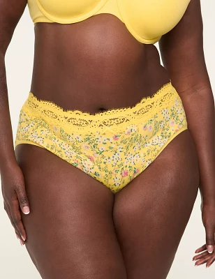 Cotton Hipster Panty with Lace Waist