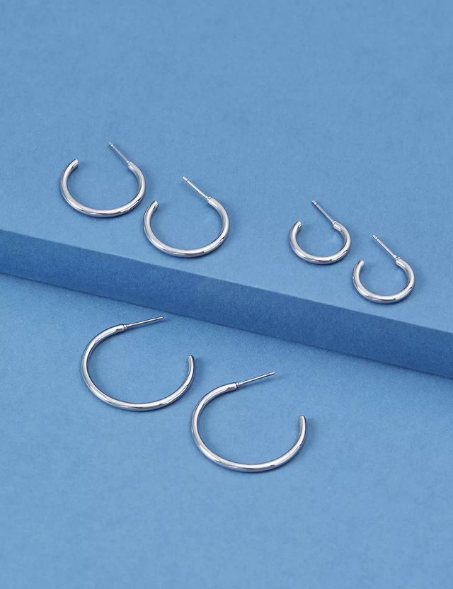 Open Hoop Earrings 3-Pack