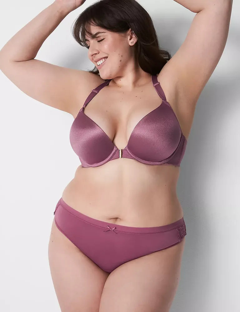 Lane Bryant No-Show Wide-Side With Lace Trim / Tulipwood |