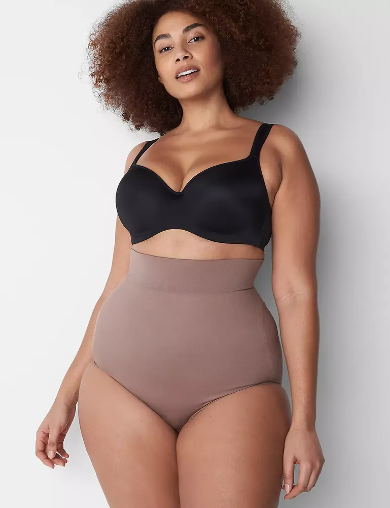 Lane Bryant Level 2 Shaping Ultra High-Waist Brief / Deep Taupe