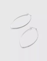 Diamond-Shaped Hoop Earrings