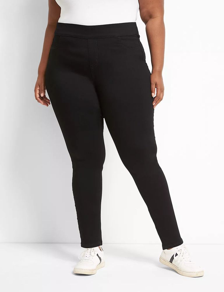 High-Rise Sateen Pull-On Jegging