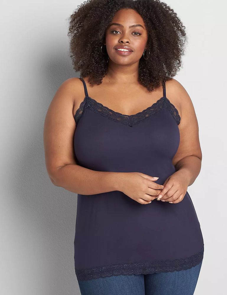 Cabernet Plus Size Stretch Lace Cami