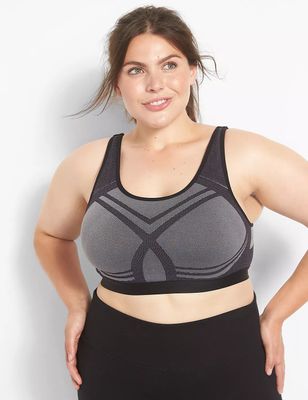 LIVI Wireless Medium-Impact Zoned Seamless Contrast Sport Bra