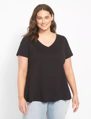 Classic V-Neck Fit & Flare Tee