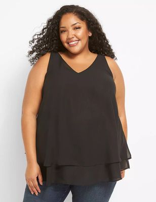 Swing Double-Layer Chiffon Tank