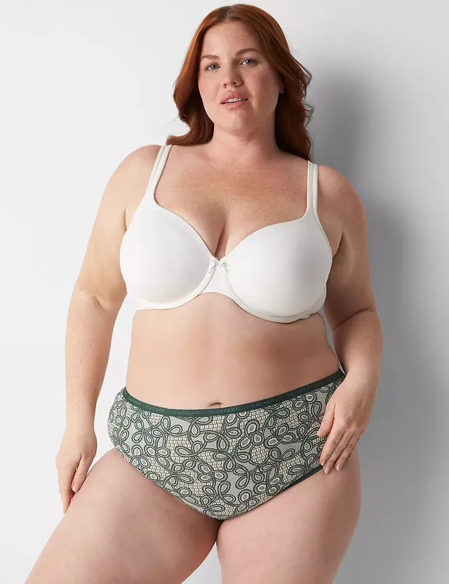Lane Bryant Cotton Lightly Lined T-Shirt Bra With Lace 42DDD