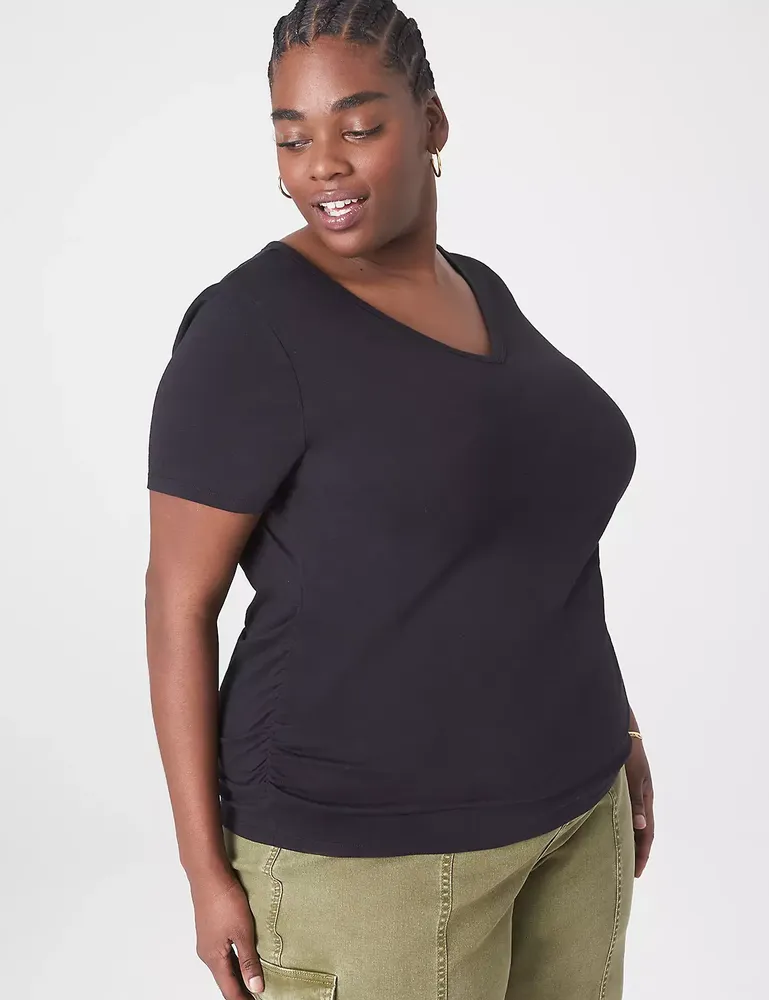 LANE BRYANT Woman's Plus size 18/20 Black Long Sleeve Top with Top