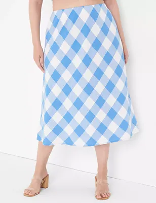 Linen Bias-Cut Slip Skirt