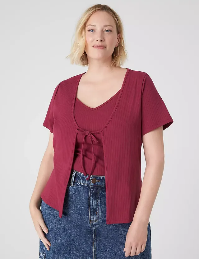 Lane Bryant Open-Front Fit & Flare Overpiece