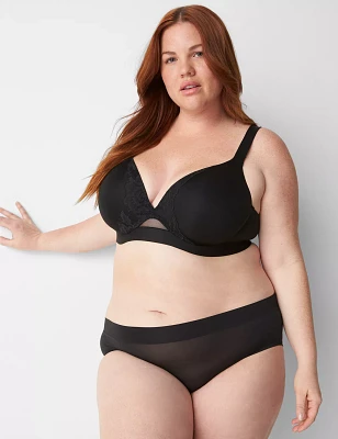 Comfort Bliss Lightly Lined Plunge Bra with Lace